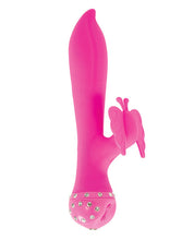 Bling Crystal Butterfly Dual G Vibe - Pink