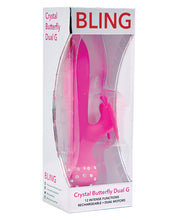 Bling Crystal Butterfly Dual G Vibe - Pink