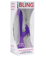 Bling Crystal Butterfly Dual G Vibe - Purple